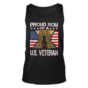 Veteran Vets Us Army Proud Proud Of A Us Army Veteran Flag Men Veterans Unisex Tank Top - Monsterry
