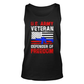Veteran Vets Us Army Veteran Defender Of Freedom Fathers Veterans Day 4 Veterans Unisex Tank Top - Monsterry DE