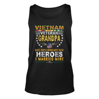 Veteran Vets Vietnam Veteran Grandpa Most People Never Meet Their Heroes Veterans Unisex Tank Top - Monsterry DE