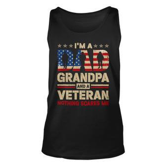 Veteran Vets Vintage Veteran Im A Dad Grandpa Shirt Veteran Fathers Day 242 Veterans Unisex Tank Top - Monsterry