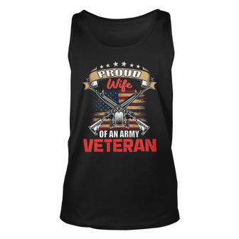 Veteran Vets Womens Veterans Day Proud Wife Of An Army Veteran Spouse Veterans Unisex Tank Top - Monsterry