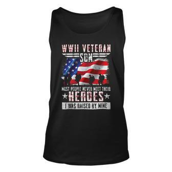 Veteran Vets Wwii Veteran Son Most People Never Meet Their Heroes 2 8 Veterans Unisex Tank Top - Monsterry AU