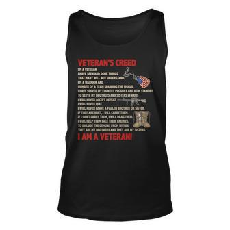 Veterans Creed Im A Veteran Proudly And Now Standby Unisex Tank Top | Mazezy UK
