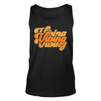 Vibing Orange Vibes Only Color Graphic Tank Top - Seseable