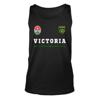 Victoria SportsSoccer Flag National Pride Gift Souvenir Unisex Tank Top | Mazezy