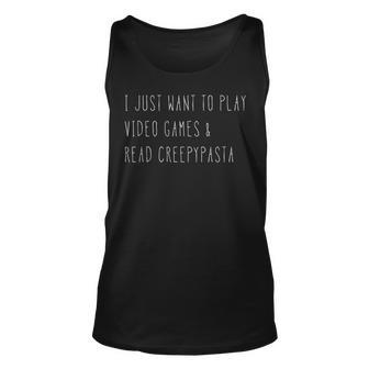 Video Game Lovers Creepypasta Readers Horror Stories Horror Tank Top | Mazezy