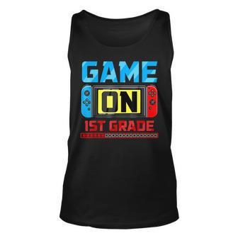 Video Game On 1St Grade Gamer Back To School First Day Unisex Tank Top | Mazezy