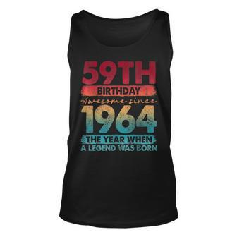 Vintage 1964 59 Year Old Limited Edition 59Th Birthday Tank Top - Monsterry