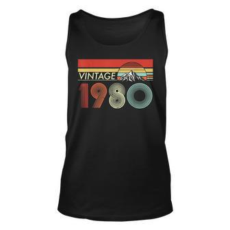 Vintage 1980 40 Years Old Boys And Girls 40Th Birthday 40Th Birthday Tank Top | Mazezy
