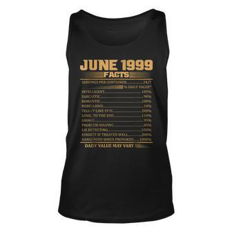 Vintage 19Th Birthday Made In June 1999 Facts Unisex Tank Top | Mazezy