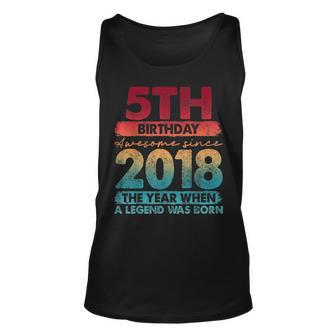 Vintage 2018 5 Year Old Limited Edition 5Th Birthday Tank Top - Monsterry