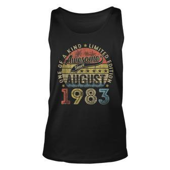 Vintage 40Th Birthday Legend Since August 1983 Gifts For Men Unisex Tank Top - Seseable