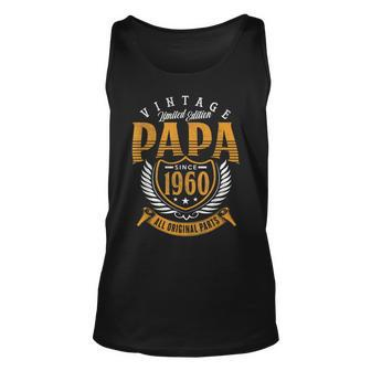 Vintage 60Th Birthday Papa Gift Since 1960 Dad Unisex Tank Top | Mazezy