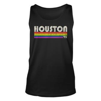Vintage 80S Style Houston Tx Gay Pride Month Unisex Tank Top | Mazezy