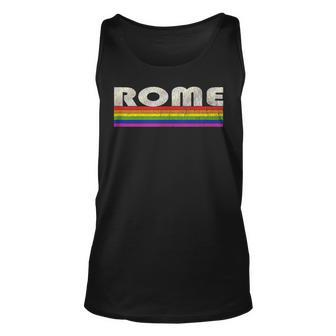 Vintage 80S Style Rome Gay Pride Month Unisex Tank Top | Mazezy