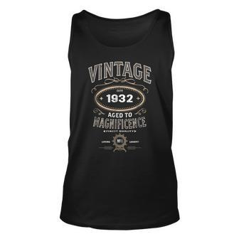 Vintage Aged To Magnificence 1932 86Th Birthday Gift Unisex Tank Top | Mazezy