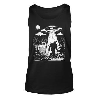 Vintage Alien With Bigfoot & Loch Ness Monster Cryptozoology Tank Top - Seseable