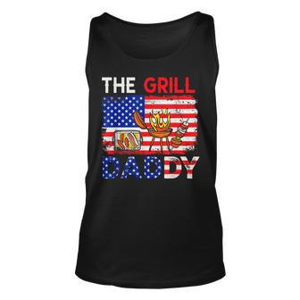 Vintage American Flag The Grill Dad Costume Bbq Grilling Tank Top - Seseable