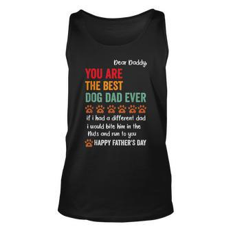 Vintage Best Dog Dad Ever Funny Dog Daddy Fathers Day Unisex Tank Top - Thegiftio UK