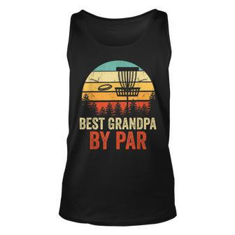 Vintage Best Grandpa By Par Disc Golf Men Fathers Day Tank Top | Mazezy