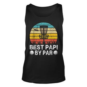 Vintage Best Papi By Par Disc Golf Golfer Fathers Day Unisex Tank Top | Mazezy