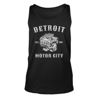 Vintage Big Block Detroit Motor City Michigan Car Enthusiast Tank Top | Mazezy