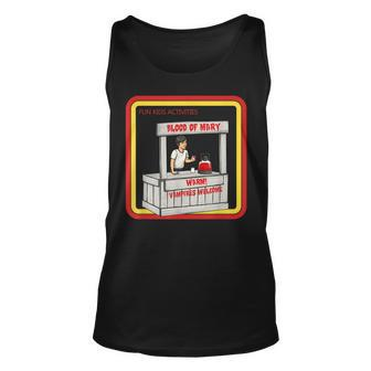 Vintage Blood Of Mary Horror Drink Vampire Pun Vampire Tank Top | Mazezy