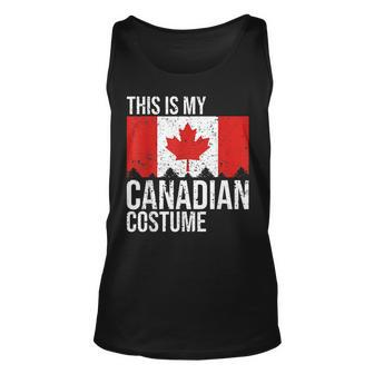 Vintage This Is My Canadian Flag Costume For Halloween Halloween Tank Top | Mazezy