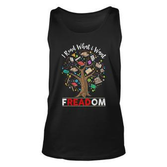 Vintage Censorship Freedom Reading Nerd I Read Banned Books Unisex Tank Top | Mazezy CA