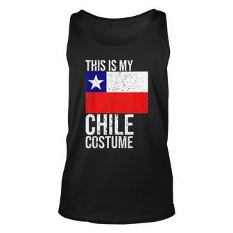 Vintage This Is My Chile Flag Costume For Halloween Chile Tank Top | Mazezy