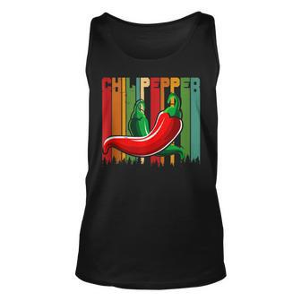 Vintage Chili-Peppers Red Hot Vintage Vegetable Peppers Tank Top - Seseable