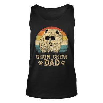 Vintage Chow Chow Dad Dog Lovers Fathers Day Unisex Tank Top | Mazezy