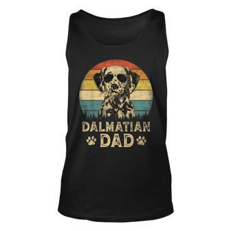 Vintage Dalmatian Dad Dog Lovers Fathers Day Unisex Tank Top | Mazezy