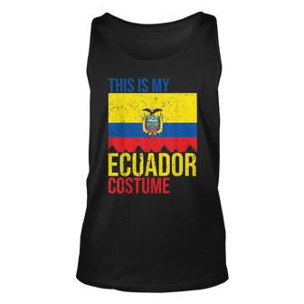 Vintage This Is My Ecuador Flag Costume For Halloween Ecuador Tank Top | Mazezy CA