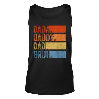 Vintage Fathers Day Dada Daddy Dad Bruh Tie Dye Unisex Tank Top | Mazezy CA