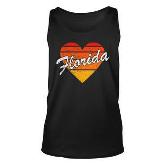 Vintage Florida Family Vacation 70S 80S Sunset State Pride Unisex Tank Top | Mazezy
