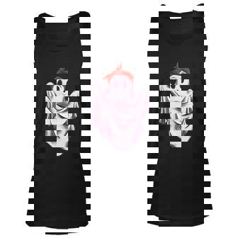Vintage Ghost Halloween Costume With Bandana Boo Ghost Halloween Tank Top | Mazezy