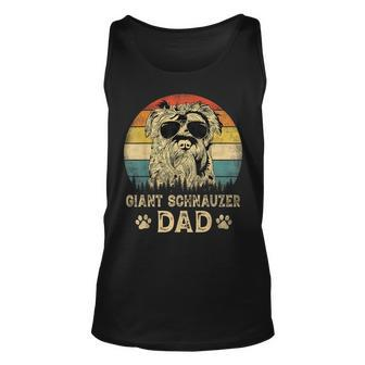 Vintage Giant Schnauzer Dad Dog Lovers Fathers Day Unisex Tank Top | Mazezy