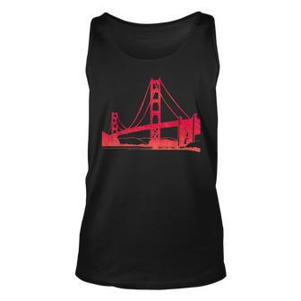 Vintage Golden Gate Bridge San Francisco California Fog City Tank Top | Mazezy