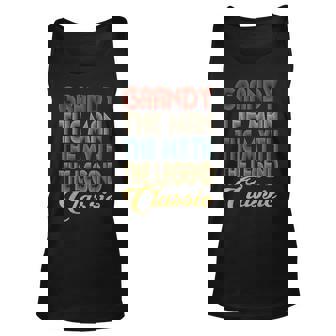 Vintage Grandy The Man Myth Legend Grandpa Gift Retro Unisex Tank Top | Mazezy