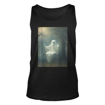 Vintage Halloween Costume Ghost Swing In The Forest Gothic Tank Top - Seseable