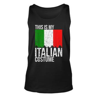 Vintage This Is My Italian Flag Costume For Halloween Halloween Tank Top | Mazezy
