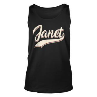 Vintage Janet Retro First Name Personalized 1970S Love Janet Unisex Tank Top - Thegiftio UK