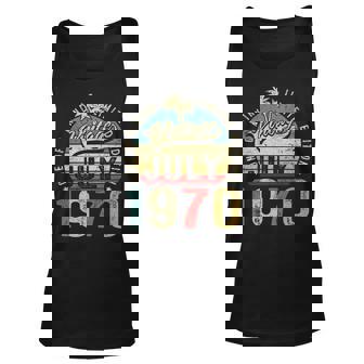 Vintage July 1970 Made In 1970 53 Year Old 53Rd Birthday Unisex Tank Top | Mazezy