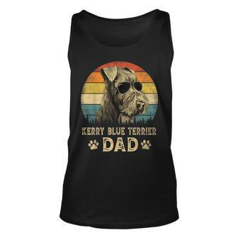 Vintage Kerry Blue Terrier Dad Dog Lovers Fathers Day Unisex Tank Top | Mazezy