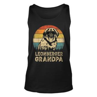Vintage Leonberger Grandpa Dog Lovers Fathers Day Unisex Tank Top | Mazezy