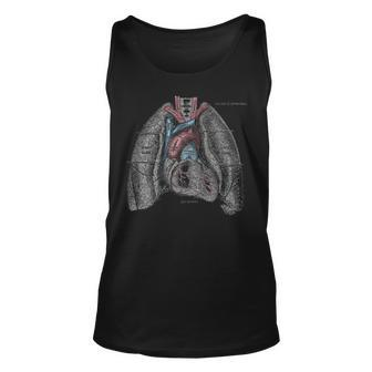 Vintage Medical Anatomy Human Lungs Heart T Medical Tank Top | Mazezy