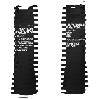 Vintage Moron A Stupid Person Funny Definition Joe Biden Unisex Tank Top | Mazezy