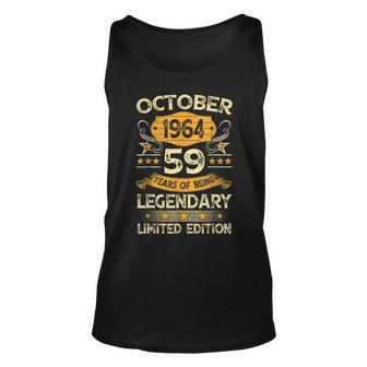 Vintage October 1964 59Th Birthday 59 Years Old Tank Top - Monsterry