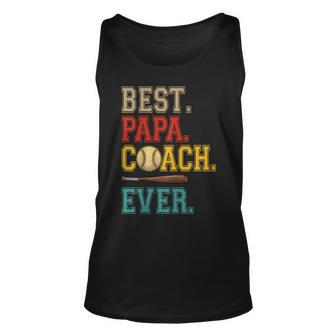 Vintage Papa Coach Ever Costume Baseball Player Coach Unisex Tank Top | Mazezy
